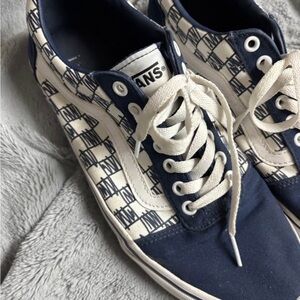 Vans Blue and White Men's Athletic Shoes